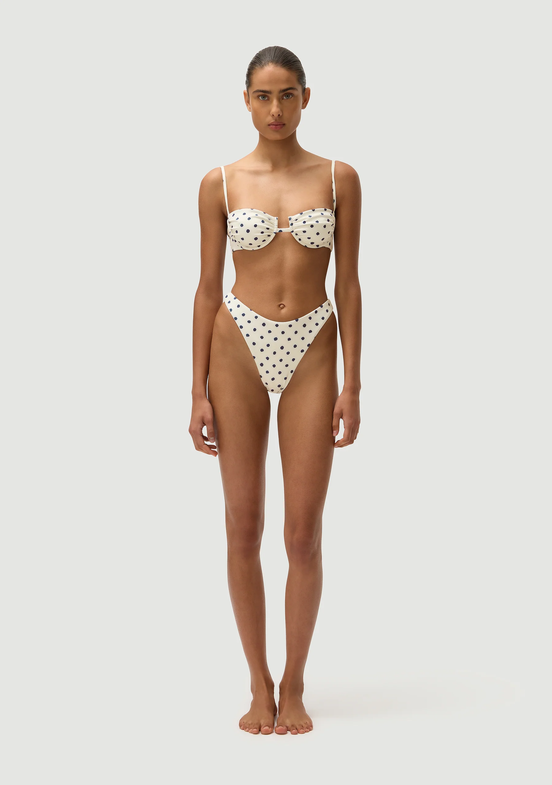 Corey Bottom | Cream Polka Navy - Image 2