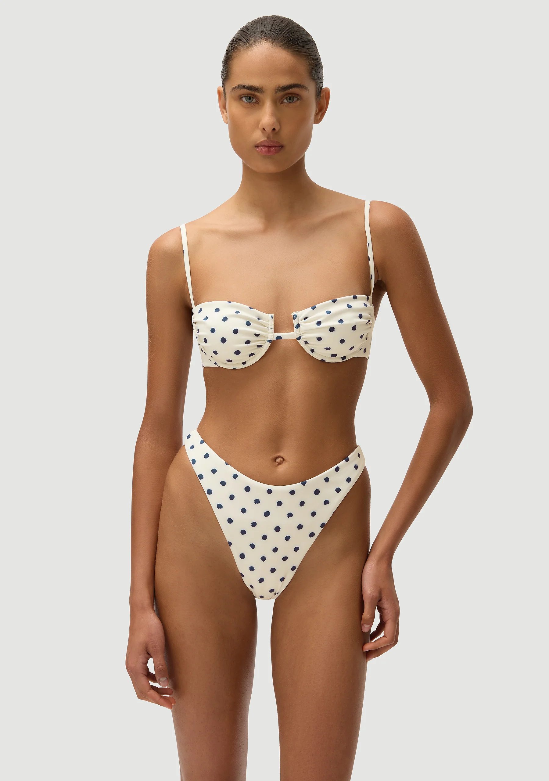 Gabriel Top |Cream Polka Navy - Image 4