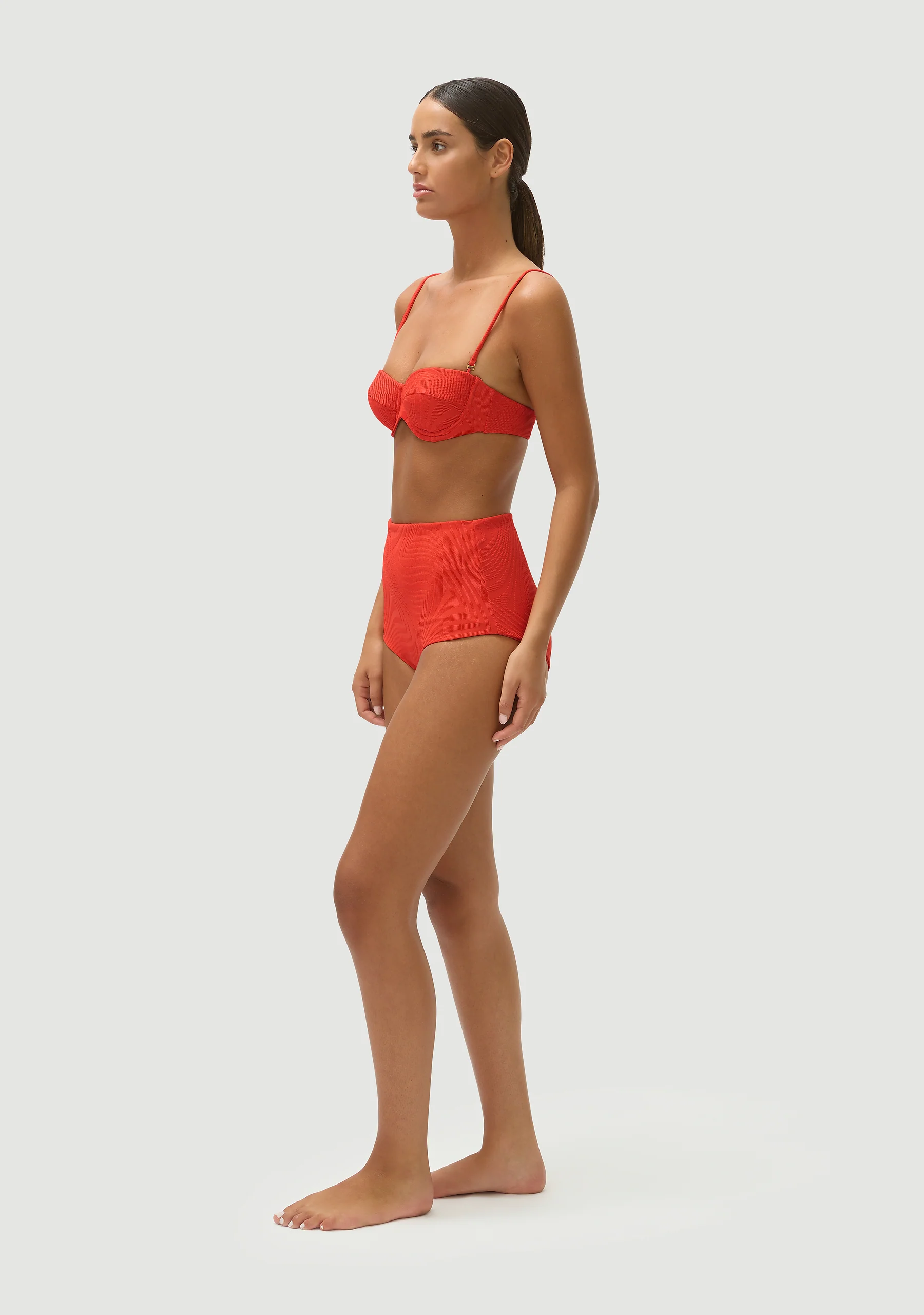 Rodney Padded Top | Campari - Image 3
