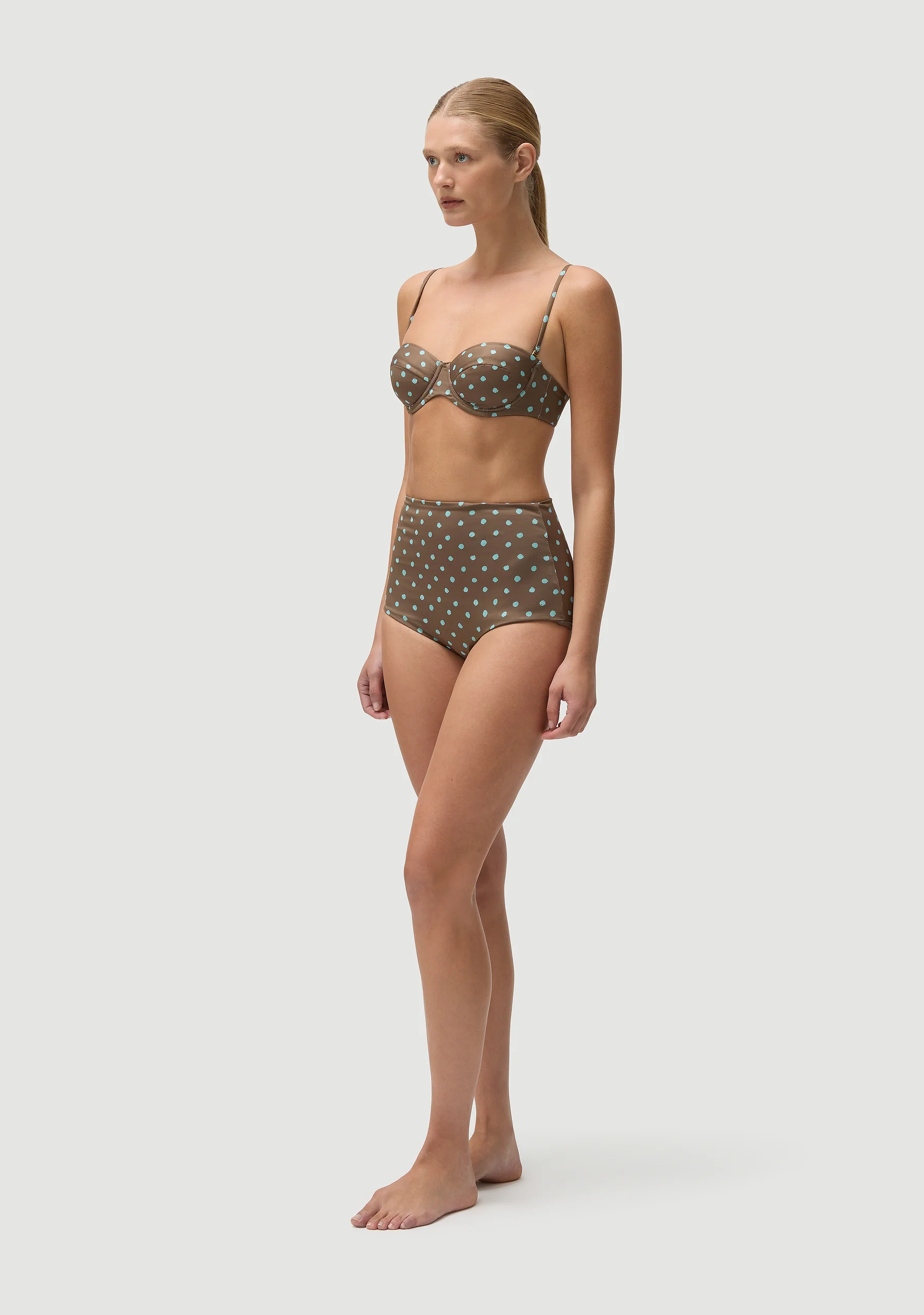 Rodney Padded Top | Polka Blue - Image 3