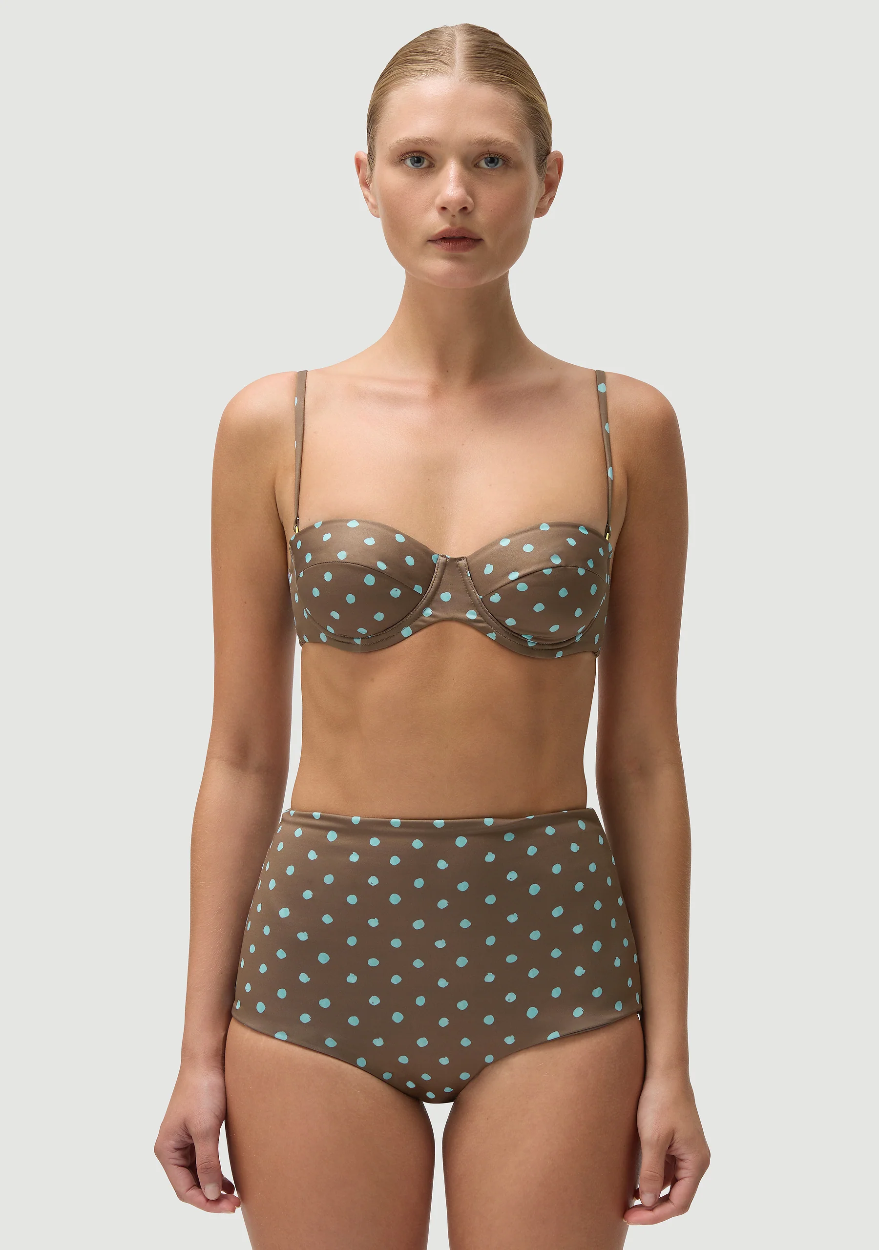 Rodney Padded Top | Polka Blue - Image 4
