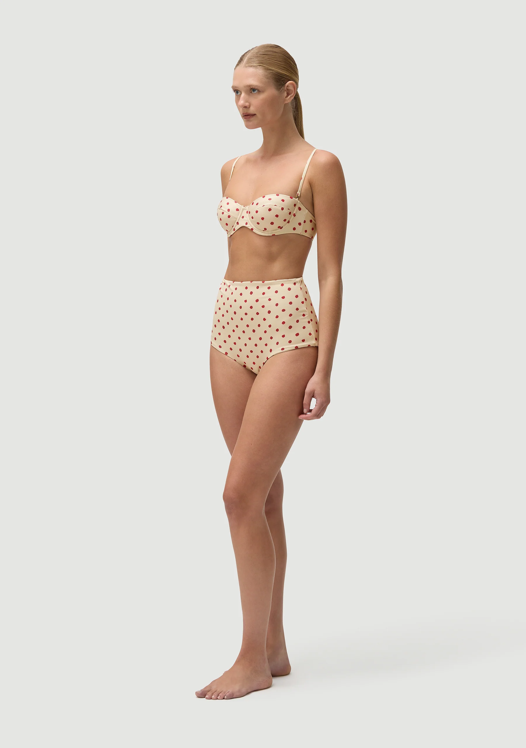 Rodney Padded Top | Polka Red - Image 3