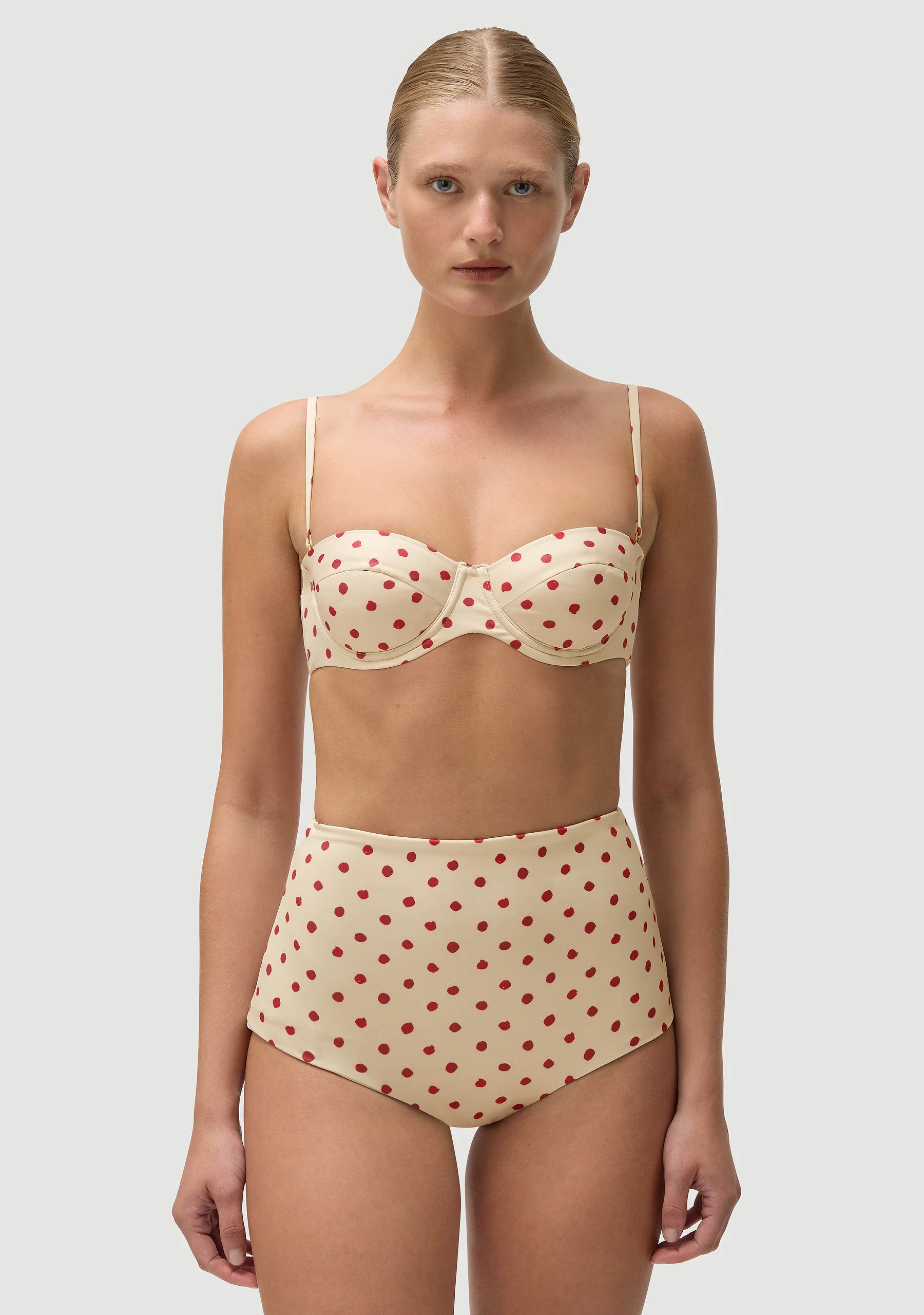 Rodney Padded Top | Polka Red - Image 4